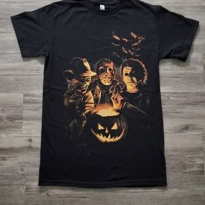 NEW FREDDY,  JASON, MICHAEL MYERS HALLOWEEN TSHIRT